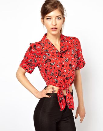 Fred Perry Fred Perry For The Amy Winehouse Foundation Bandana Print Shirt - Lyst