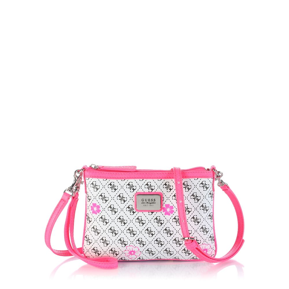 Guess Mini Crossbody Bag in White (multi white) | Lyst