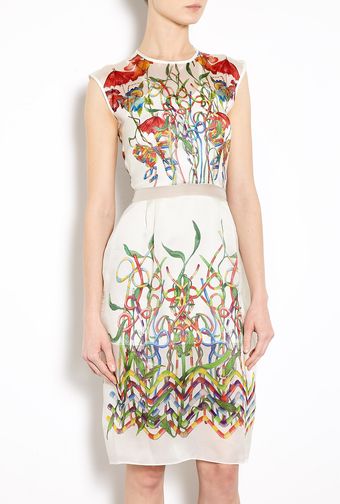 Hermione De Paula Mona Cocktail Print Organza Dress - Lyst