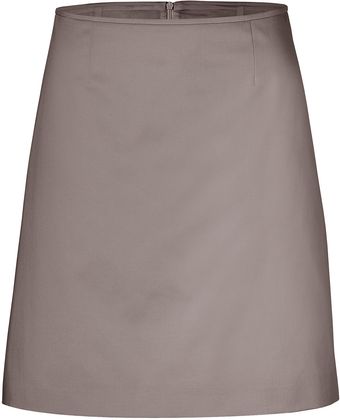 Hugo Dark Beige Stretch Cotton Relini Skirt - Lyst