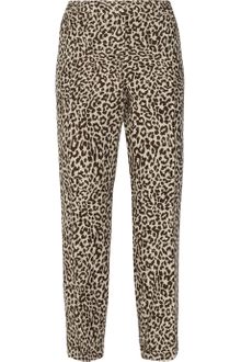 J.Crew Café Leopard Print Linen Capri Pants - Lyst