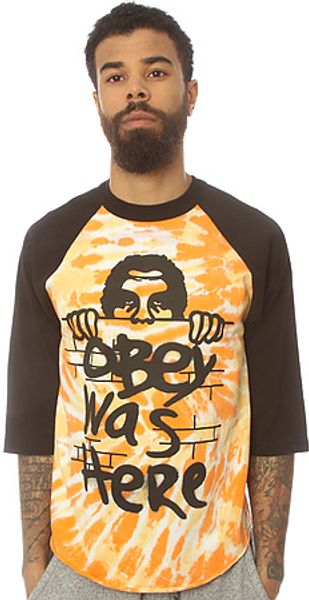 Obey The Obey Was Here Tie Dye Baseball Tee - Lyst