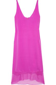 Tibi Silk Crepe and Chiffon Dress - Lyst