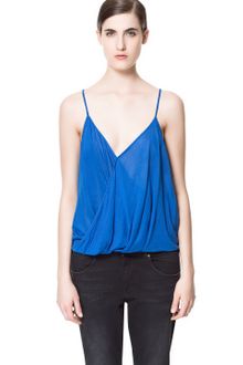Zara Draped Camisole Top - Lyst