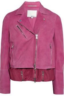 3.1 Phillip Lim Suede Biker Jacket - Lyst