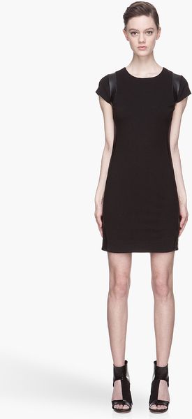 Diane Von Furstenberg  Leather Wave Knit Dress - Lyst