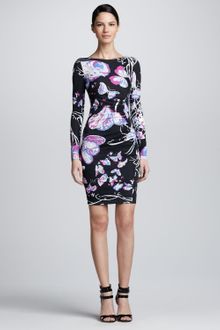 Emilio Pucci Asymmetric Butterfly Print Dress - Lyst