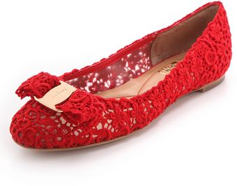 Ferragamo Bombay Lace Ballet Flats - Lyst
