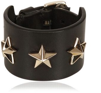 Givenchy Triple Stars Leather Cuff Bracelet - Lyst