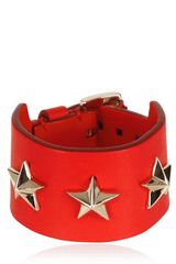 Givenchy Triple Stars Leather Cuff Bracelet