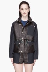 Kenzo  Basket-Woven Convertible Glossy Jacket
