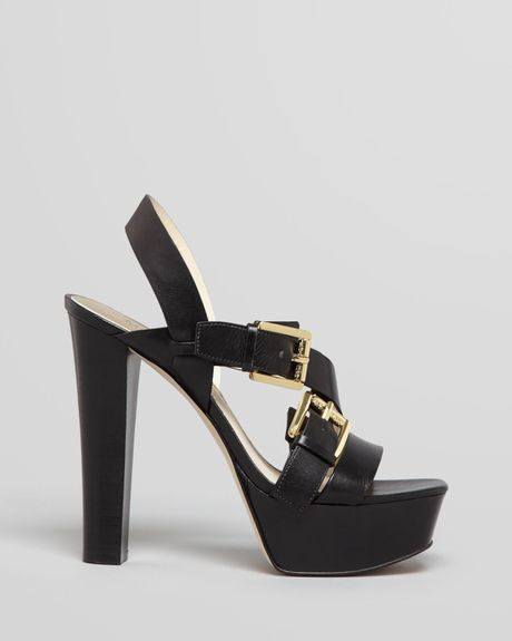 Michael Michael Kors Platform Sandals Josephine High Heel in Black ...