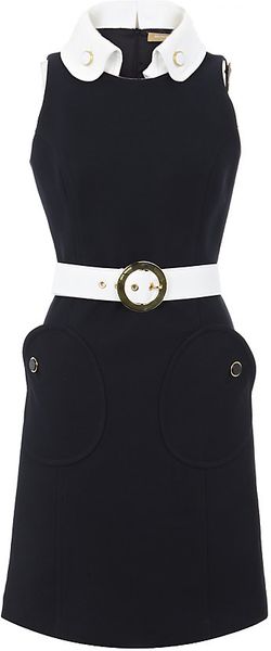 Michael Kors Belted Shift Dress - Lyst