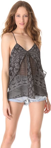 Pencey Pencil Sketch Drape Camisole - Lyst