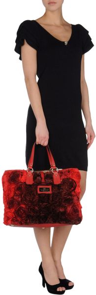 red fabric bag