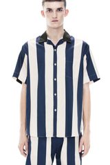 Acne Oahu Navy Stripe
