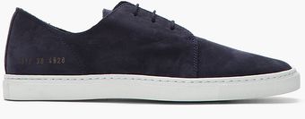 Common Projects Navy Nubuck Rec Sneakers - Lyst