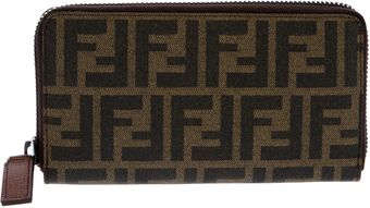 Fendi Zucca Zip Around Wallet - Lyst