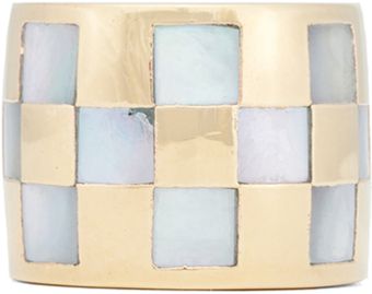 Kelly Wearstler Curiosity Checkerboard Inlay Ring in Mother Of Pearl - Lyst