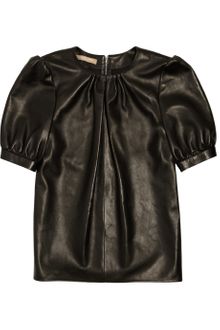 Michael Kors Leather Top - Lyst