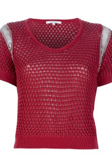 Carven Cropped Loose Knit Sweater - Lyst