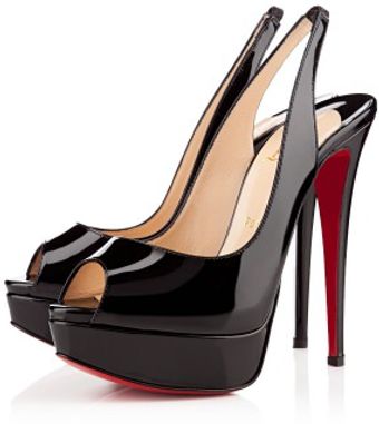 Christian Louboutin Lady Peep Sling - Lyst