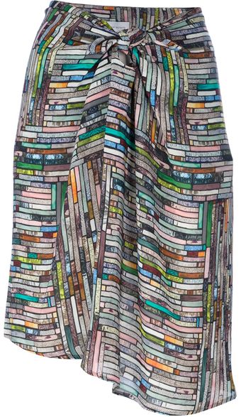 Christian Wijnants Tied Crepe De Chine Skirt - Lyst