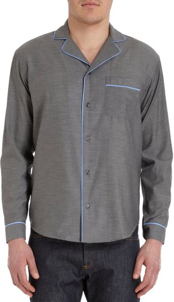 Barneys New York Co-op Pajama Shirt - Lyst