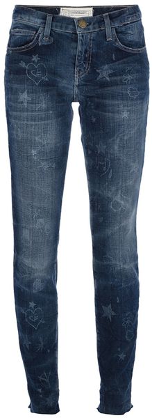 Current/Elliott Washed Skinny Jean - Lyst