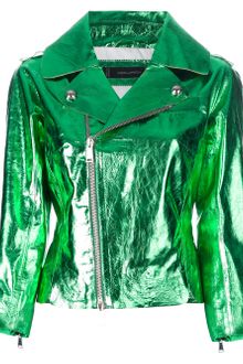 DSquared2 Metallic Leather Jacket - Lyst