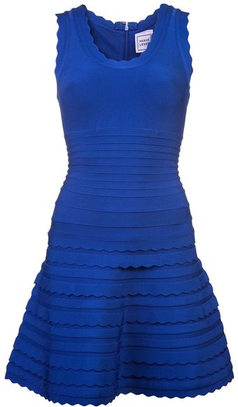 Hervé Léger Fit N Flare Dress - Lyst