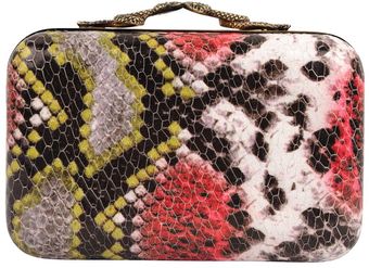 House Of Harlow Marley Snakeembossed Leather Clutch - Lyst