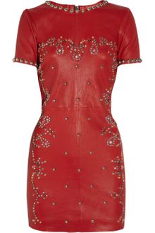 Isabel Marant Dreamy Studded Stretch-Leather Mini Dress - Lyst