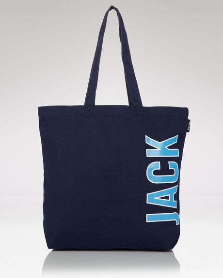 Jack Spade Canvas Logo Tote Bag in Blue for Men (navy)