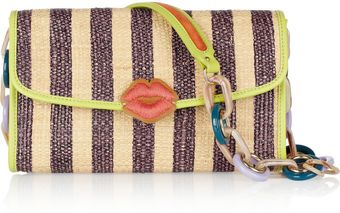 M Missoni Striped Raffia Shoulder Bag - Lyst