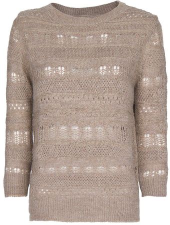 Mango Open Work Sweater - Lyst