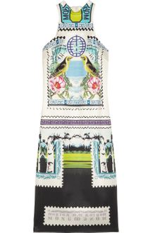 Mary Katrantzou Rodizio Printed Silktwill Dress - Lyst