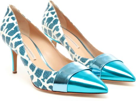 Nicholas Kirkwood Python and Patent Leather Pumps in Blue - Lyst