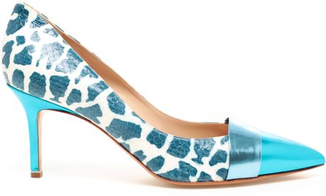 Nicholas Kirkwood Python and Patent Leather Pumps in Blue - Lyst