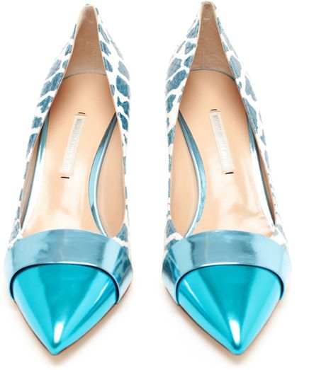 Nicholas Kirkwood Python and Patent Leather Pumps in Blue - Lyst