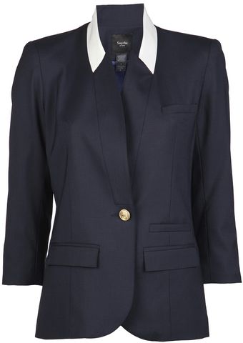 Smythe Flat Lapel Blazer - Lyst