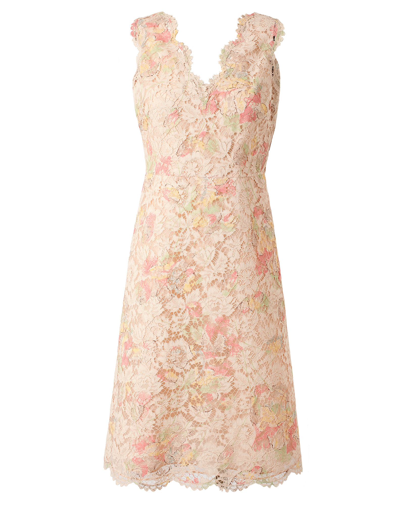 Valentino Floral Lace Dress in Pink Lyst