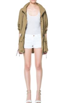 Zara Shorts with Embroidered Front - Lyst