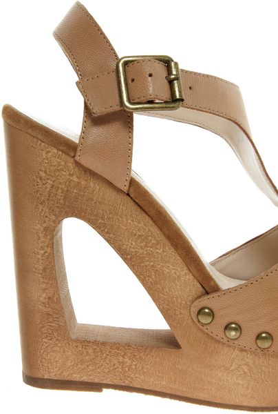 tan t bar shoes
