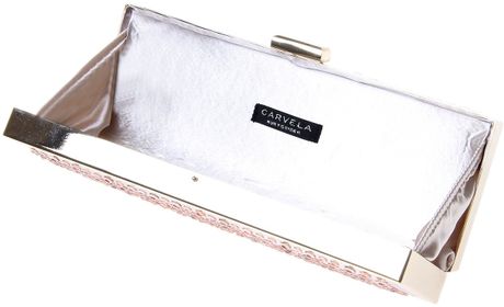 carvela glitter clutch bag