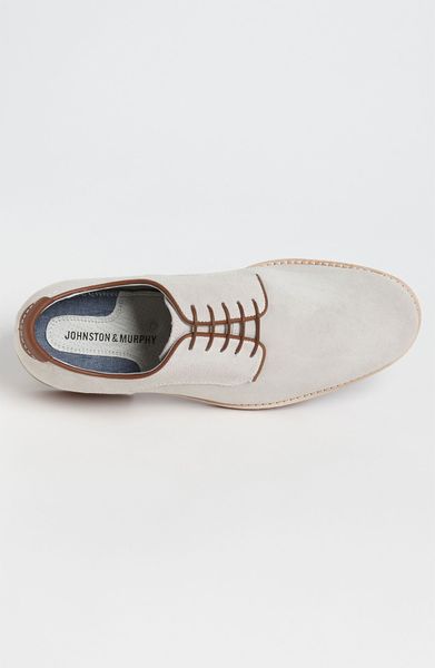 Johnston  Murphy Ellington Suede Buck Shoe in White for Men | Lyst