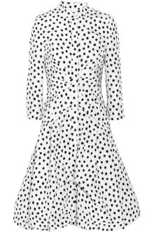 Oscar de la Renta Printed Silk-faille Dress - Lyst