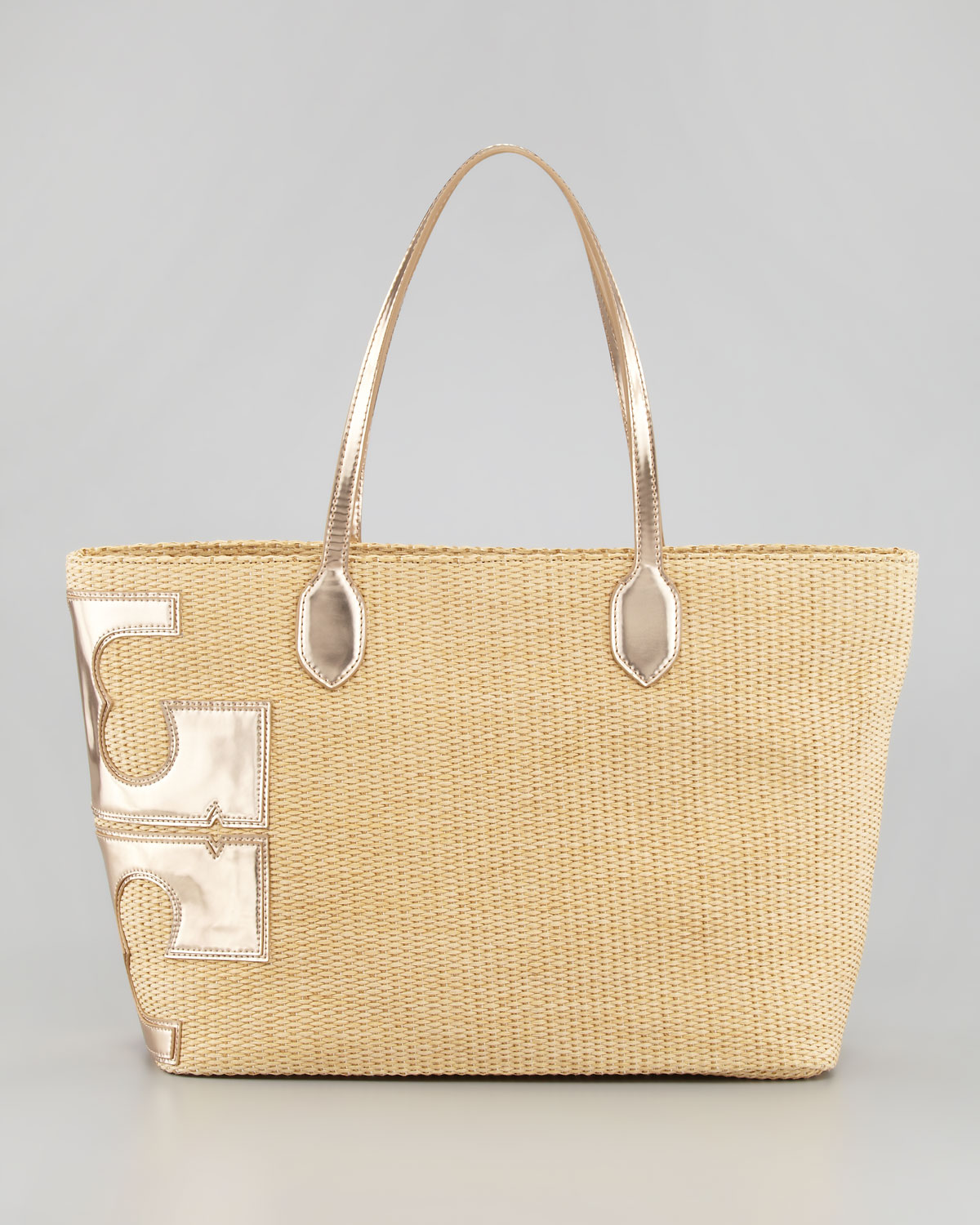 Tory Burch Stackedt Straw Tote Bag in Multicolor (multi colors) Lyst