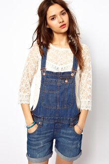 River Island Denim Playsuit - Lyst