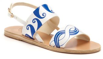 Ancient Greek Sandals White Blue Calypso Sandal - Lyst